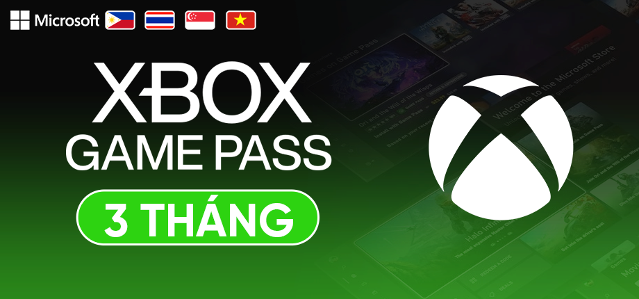 XBox PC Game Pass 3 Tháng - Code kích hoạt (Đông Nam Á)